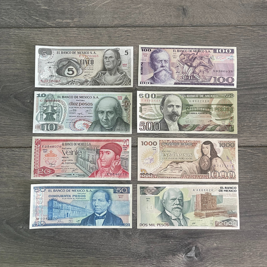 8 Billetes De Mexico Collection