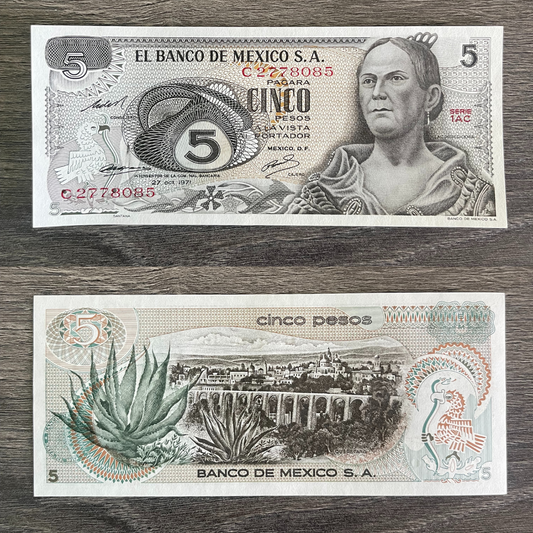 Billete de cinco pesos
